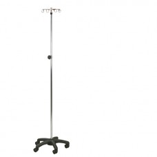 Clinton Five leg, Space-Saver, 4-Hook Infusion Pump Stand Model IV-344